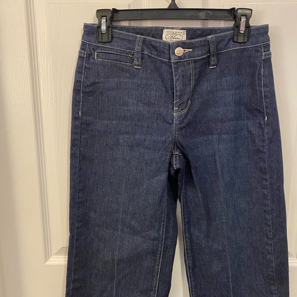 White House Black Market Indigo Capri length